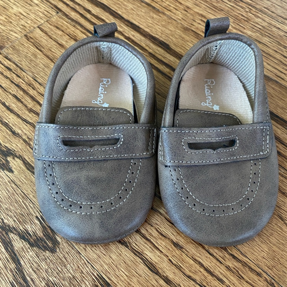 Rising Star Baby Boy Booties - Brown - Size 9-12months